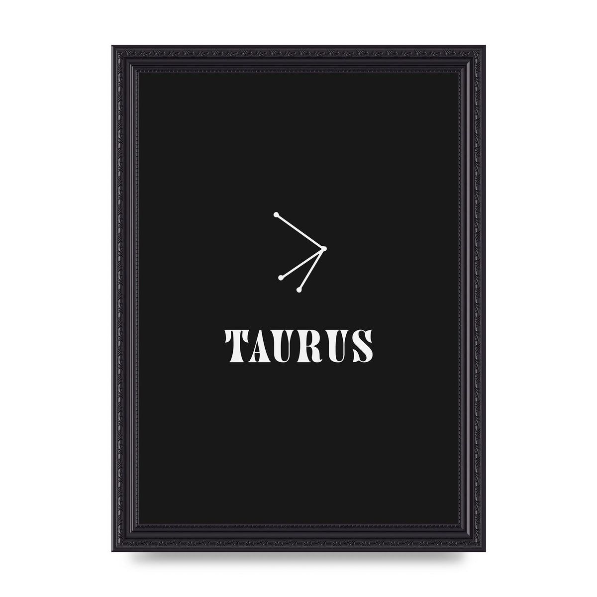 Minimalist Horoscope Star Sign Series Taurus Art For The Home - A4 framed