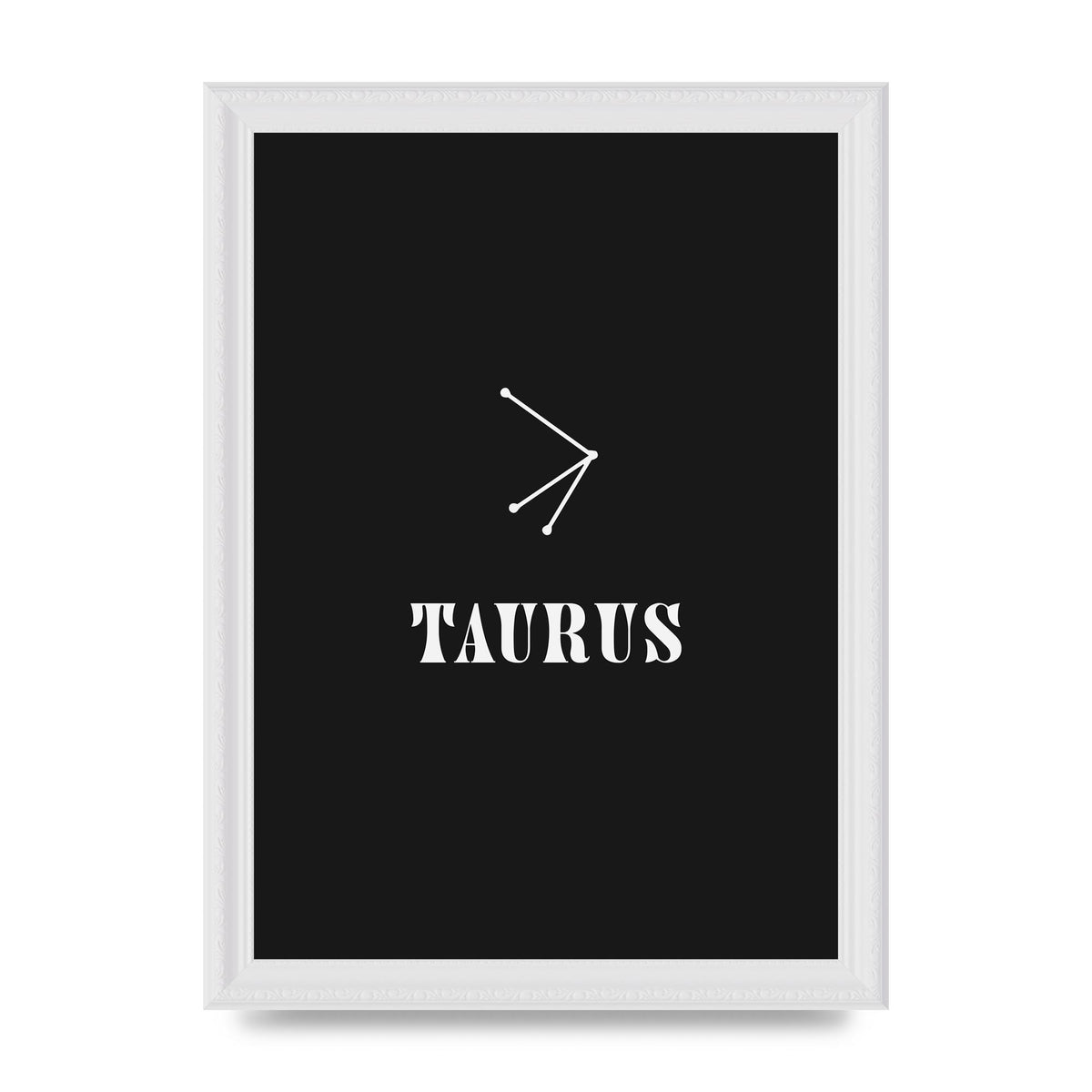 Minimalist Horoscope Star Sign Series Taurus Art For The Home - A4 framed