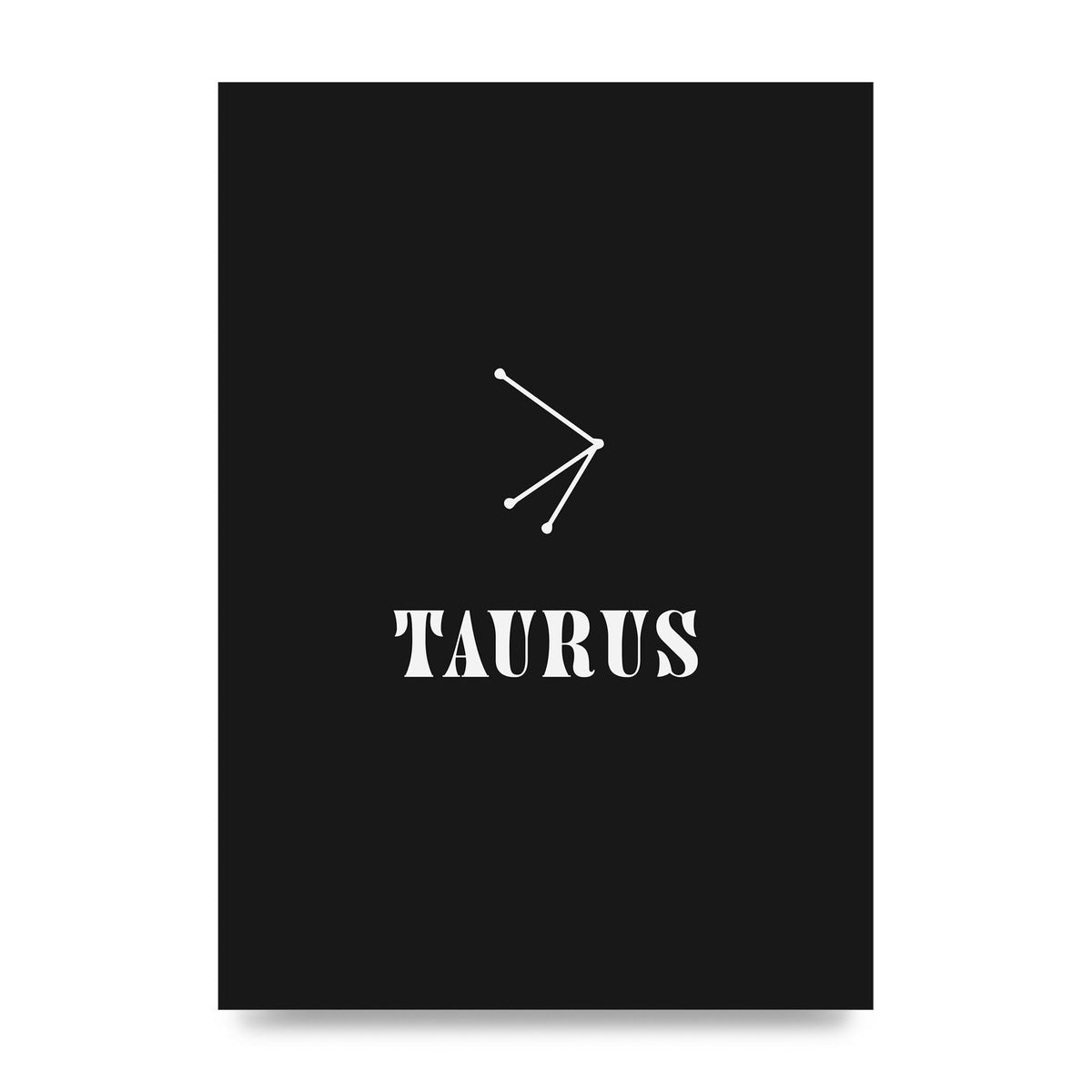 Minimalist Horoscope Star Sign Series Taurus Art For The Home - unframed print