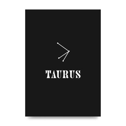 Minimalist Horoscope Star Sign Series Taurus Art For The Home - unframed print