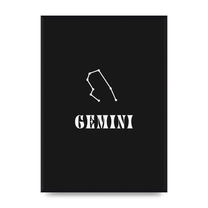 Minimalist Horoscope Star Sign Series Gemini Printed Poster - A2 framed