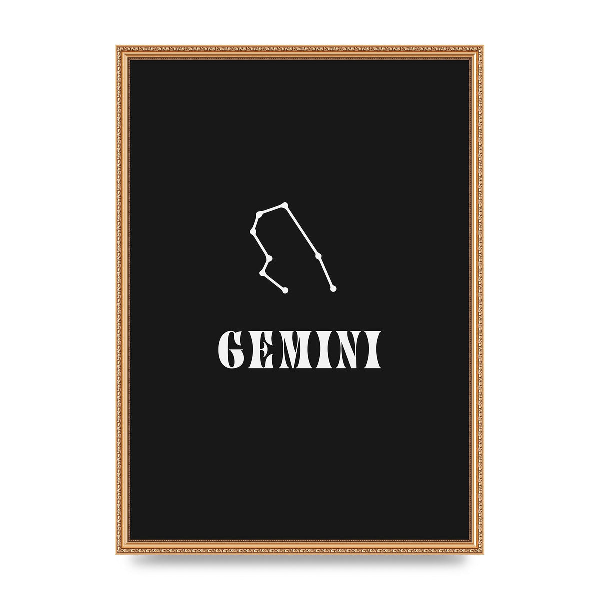 Minimalist Horoscope Star Sign Series Gemini Printed Poster - A2 framed