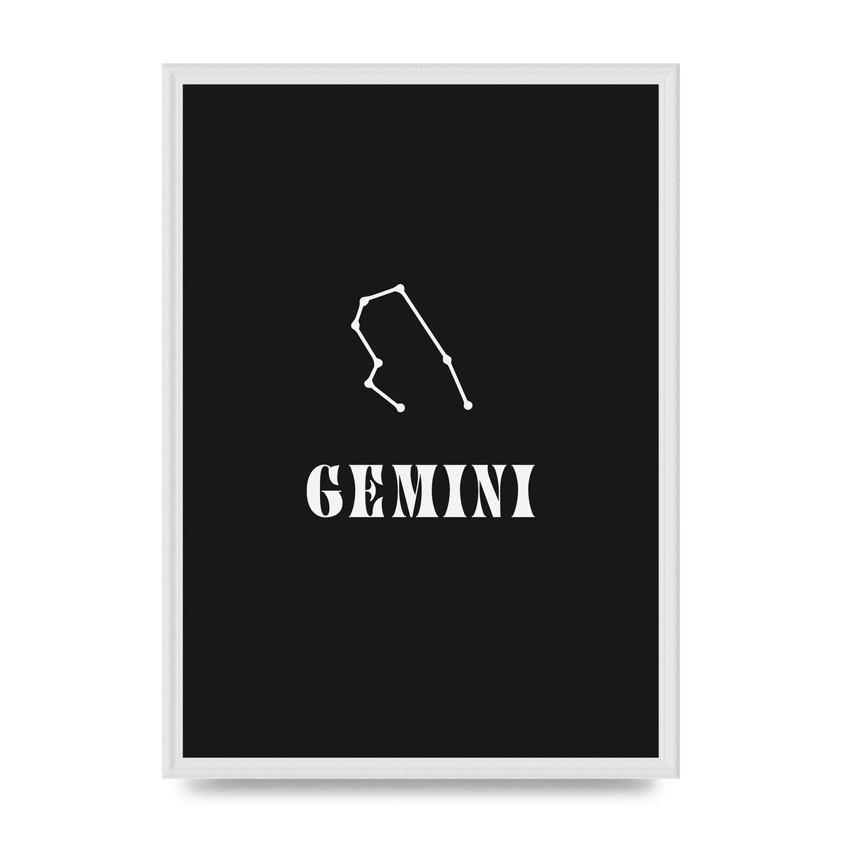 Minimalist Horoscope Star Sign Series Gemini Printed Poster - A2 framed