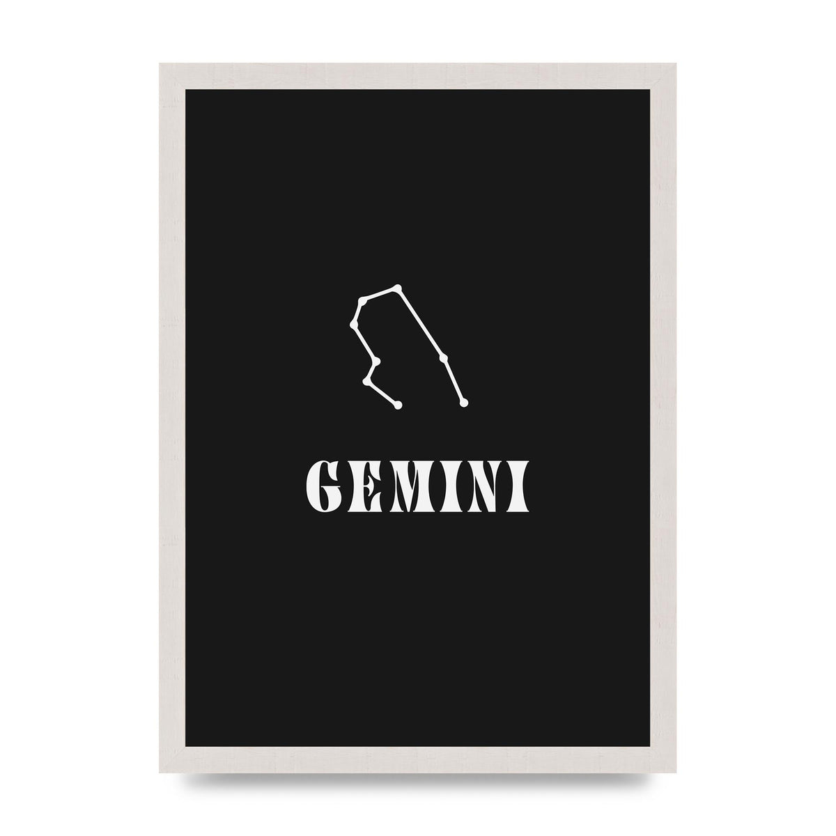 Minimalist Horoscope Star Sign Series Gemini Printed Poster - A3 framed