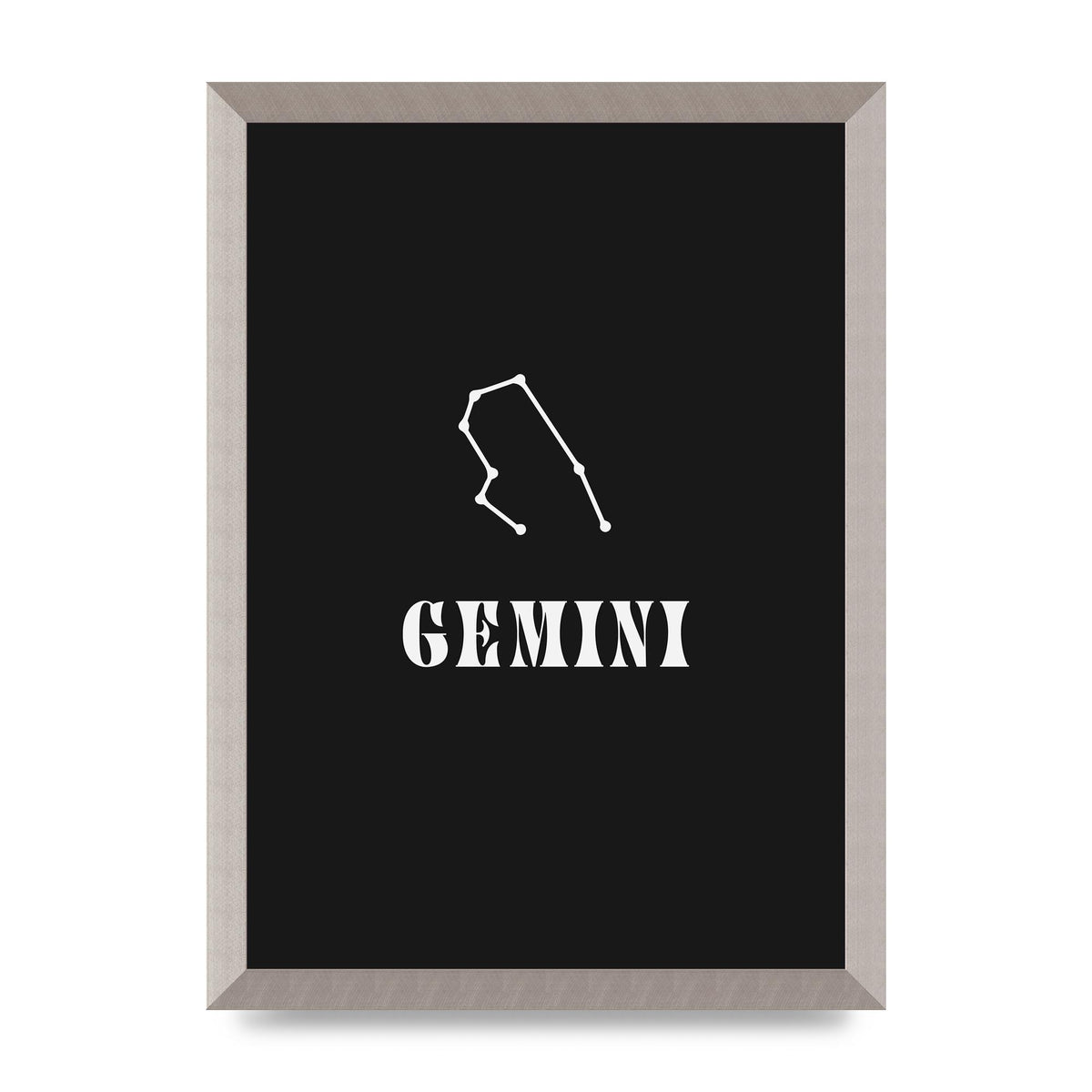Minimalist Horoscope Star Sign Series Gemini Printed Poster - A3 framed