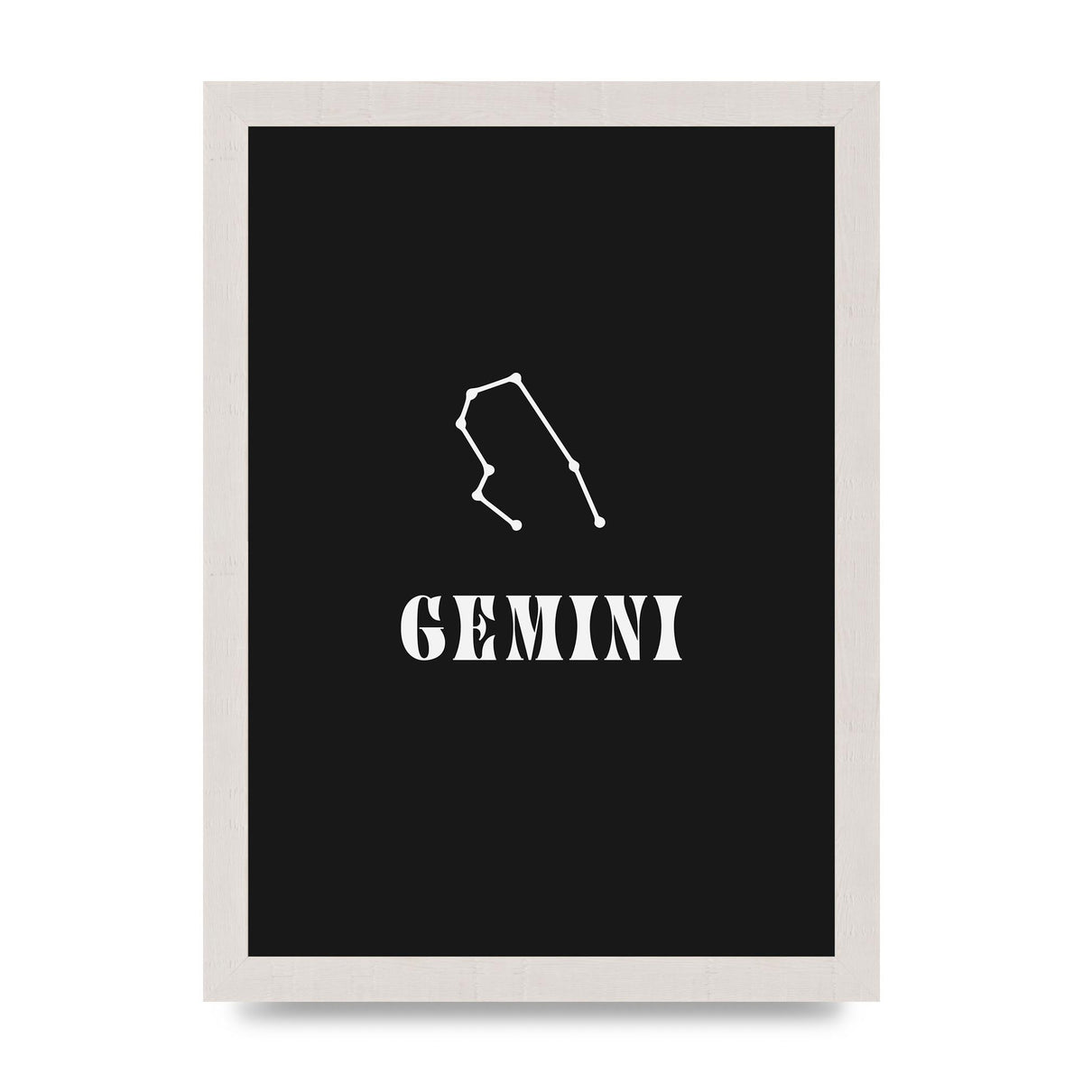 Minimalist Horoscope Star Sign Series Gemini Printed Poster - A4 framed