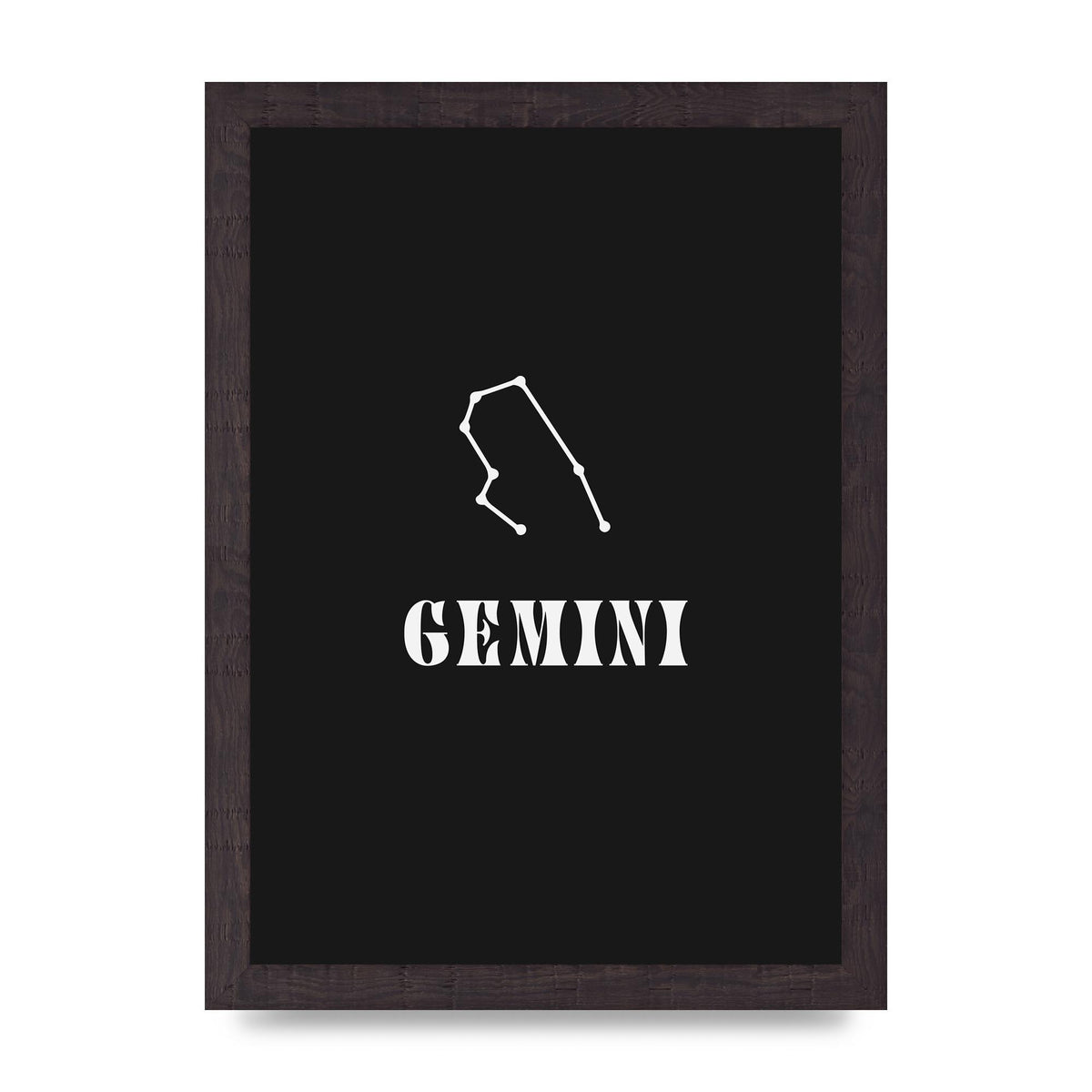 Minimalist Horoscope Star Sign Series Gemini Printed Poster - A4 framed