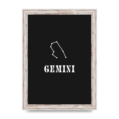 Minimalist Horoscope Star Sign Series Gemini Printed Poster - A4 framed