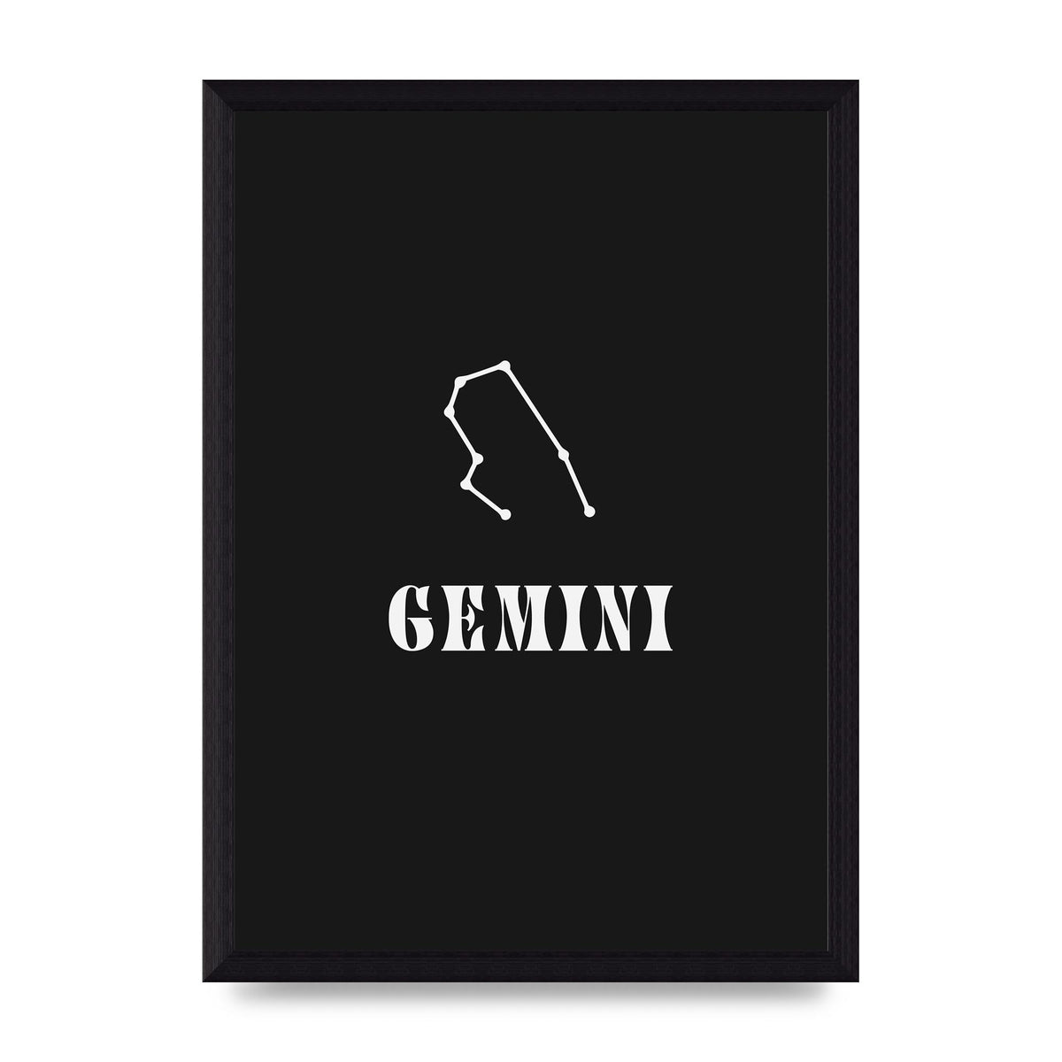 Minimalist Horoscope Star Sign Series Gemini Printed Poster - A4 framed