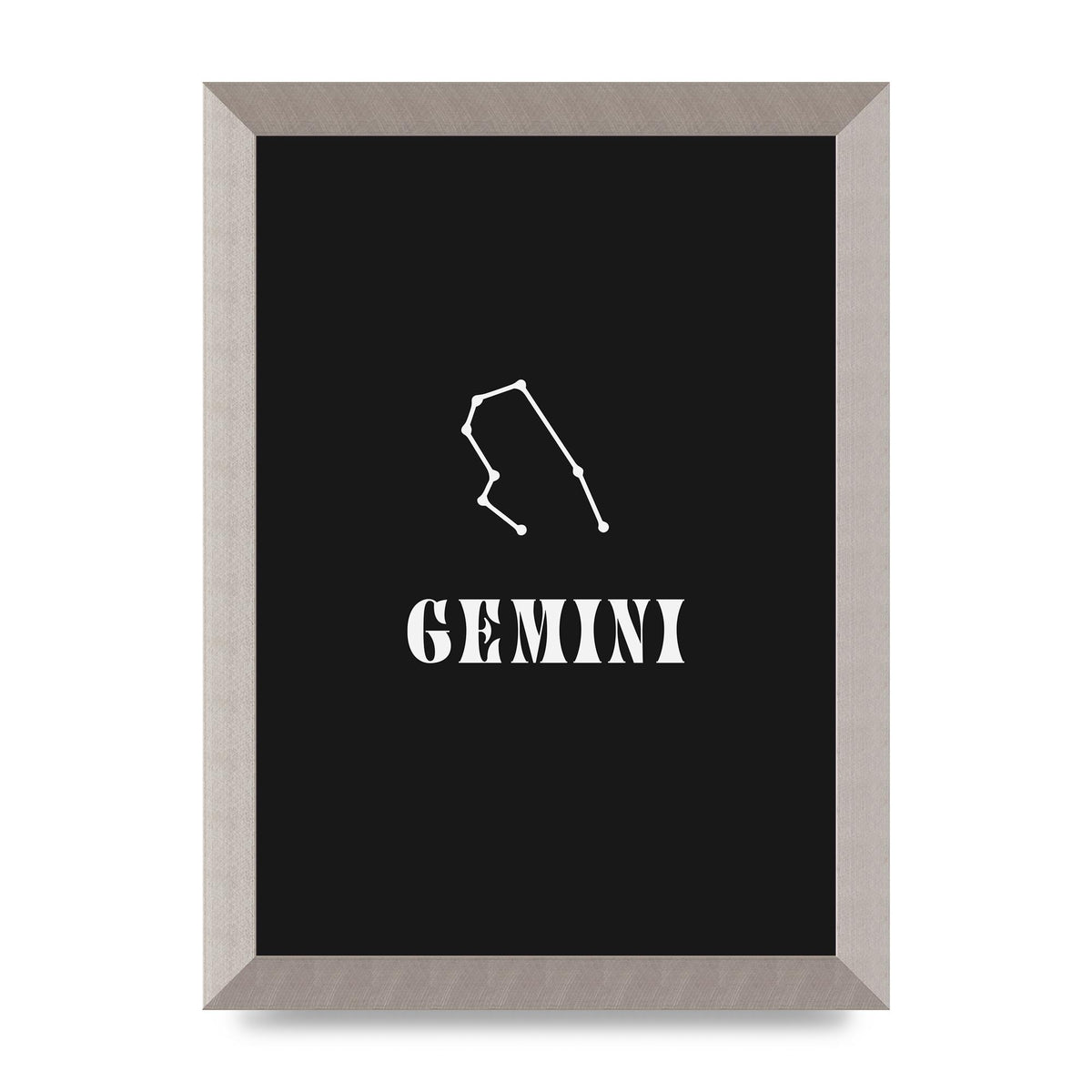 Minimalist Horoscope Star Sign Series Gemini Printed Poster - A4 framed