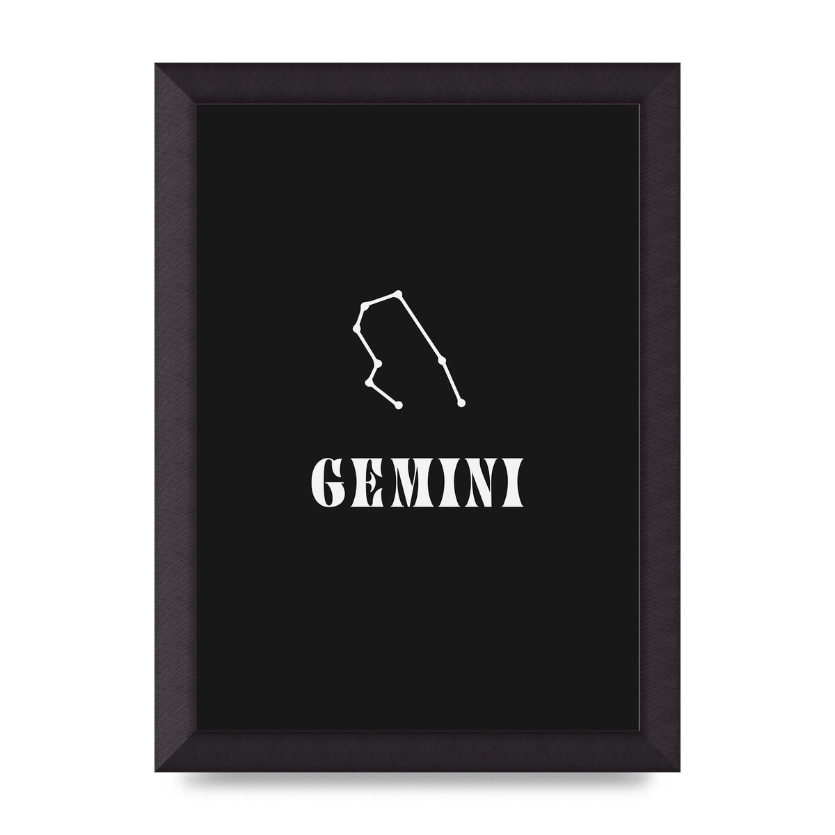 Minimalist Horoscope Star Sign Series Gemini Printed Poster - A4 framed
