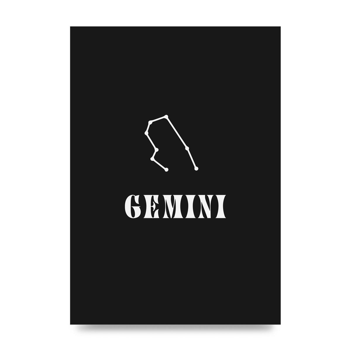 Minimalist Horoscope Star Sign Series Gemini Printed Poster - unframed print