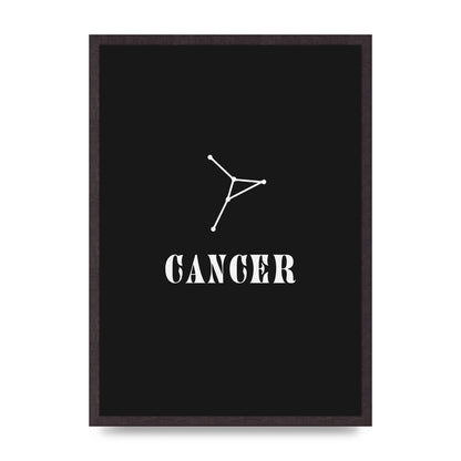 Minimalist Horoscope Star Sign Series Cancer Wall Art - A2 framed