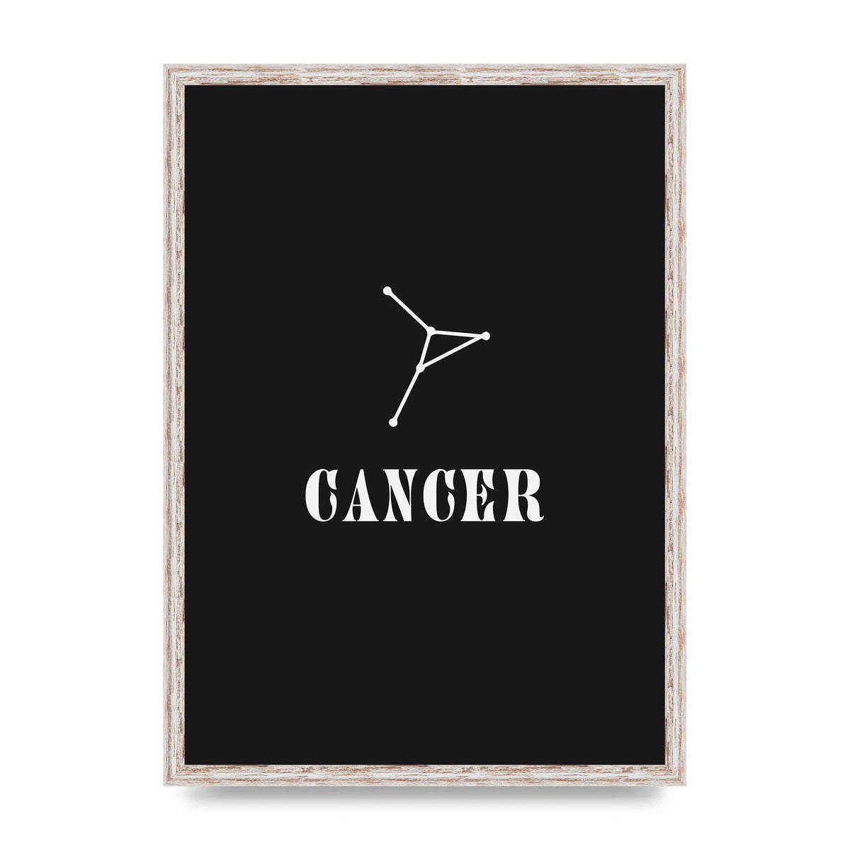 Minimalist Horoscope Star Sign Series Cancer Wall Art - A2 framed