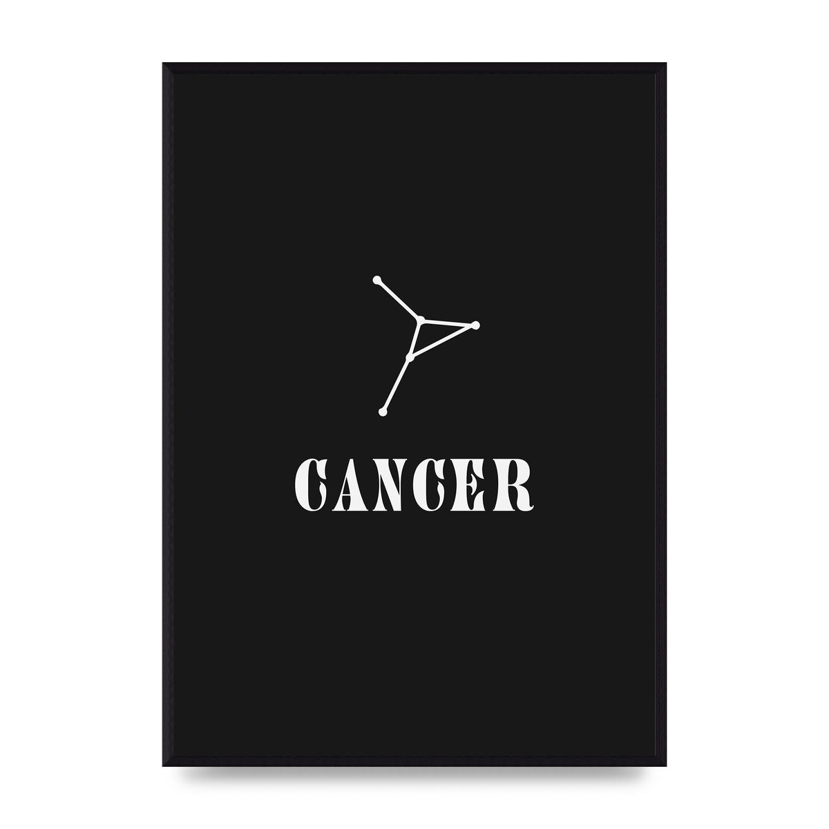 Minimalist Horoscope Star Sign Series Cancer Wall Art - A2 framed