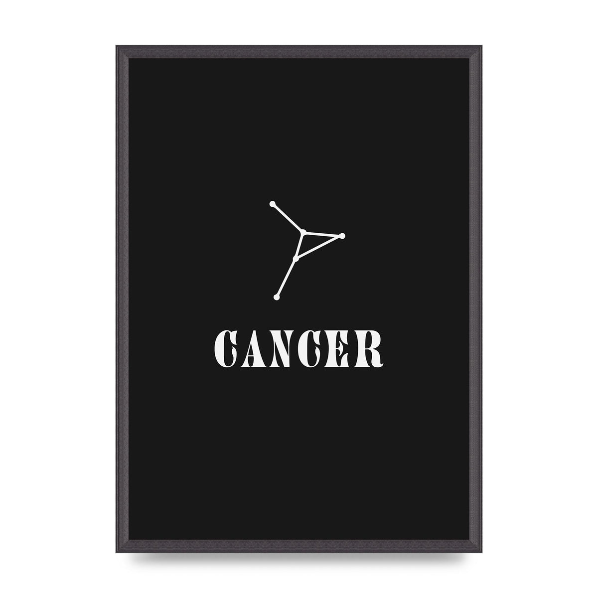 Minimalist Horoscope Star Sign Series Cancer Wall Art - A2 framed
