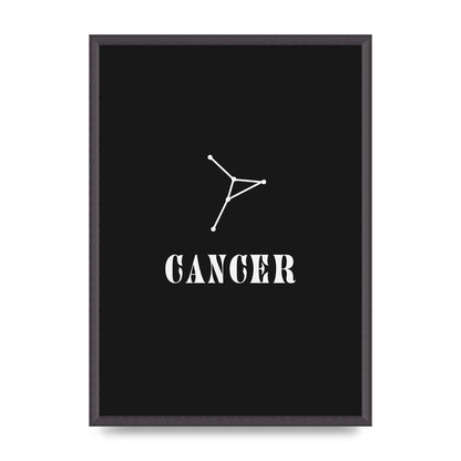 Minimalist Horoscope Star Sign Series Cancer Wall Art - A2 framed