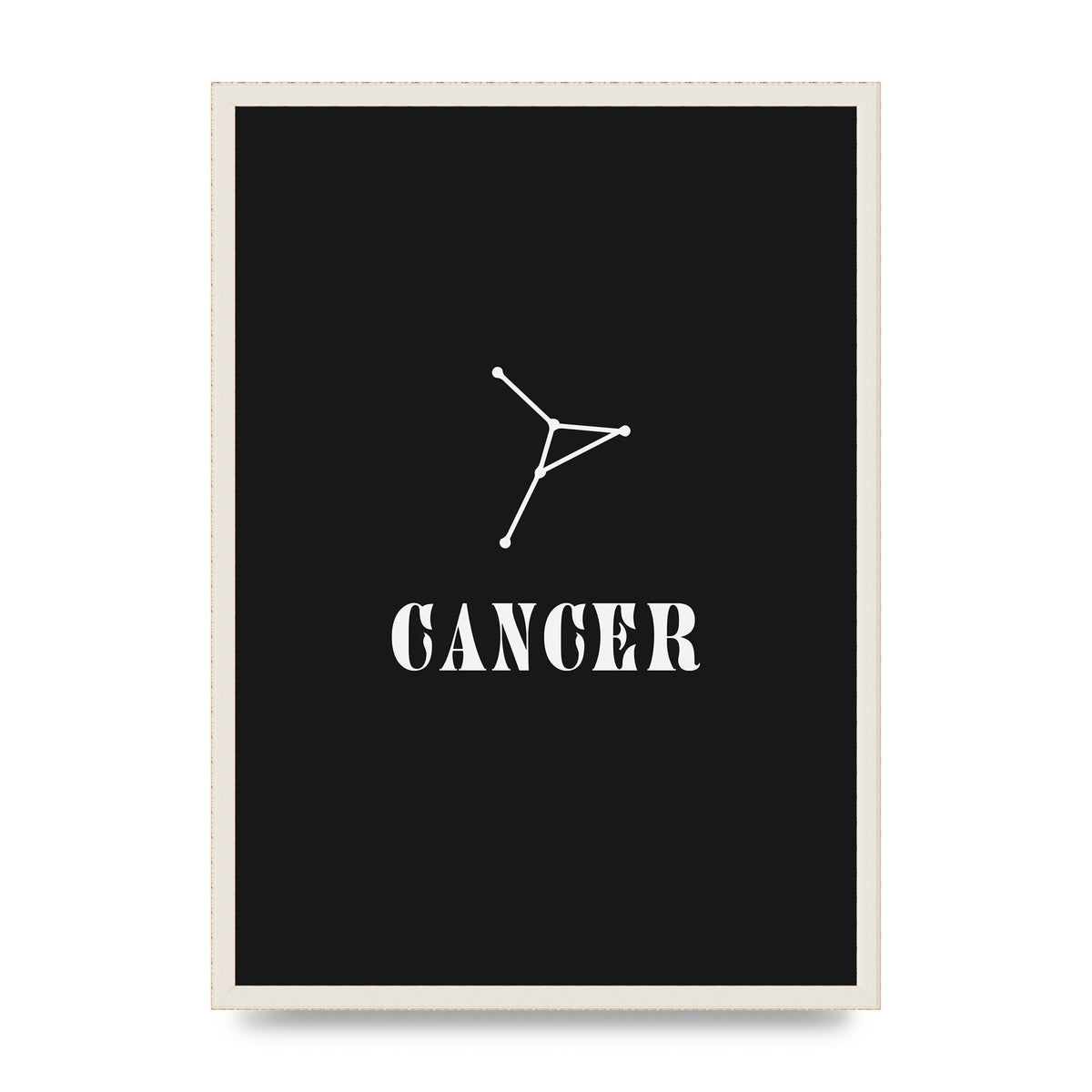 Minimalist Horoscope Star Sign Series Cancer Wall Art - A2 framed