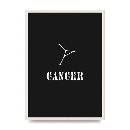 Minimalist Horoscope Star Sign Series Cancer Wall Art - A2 framed
