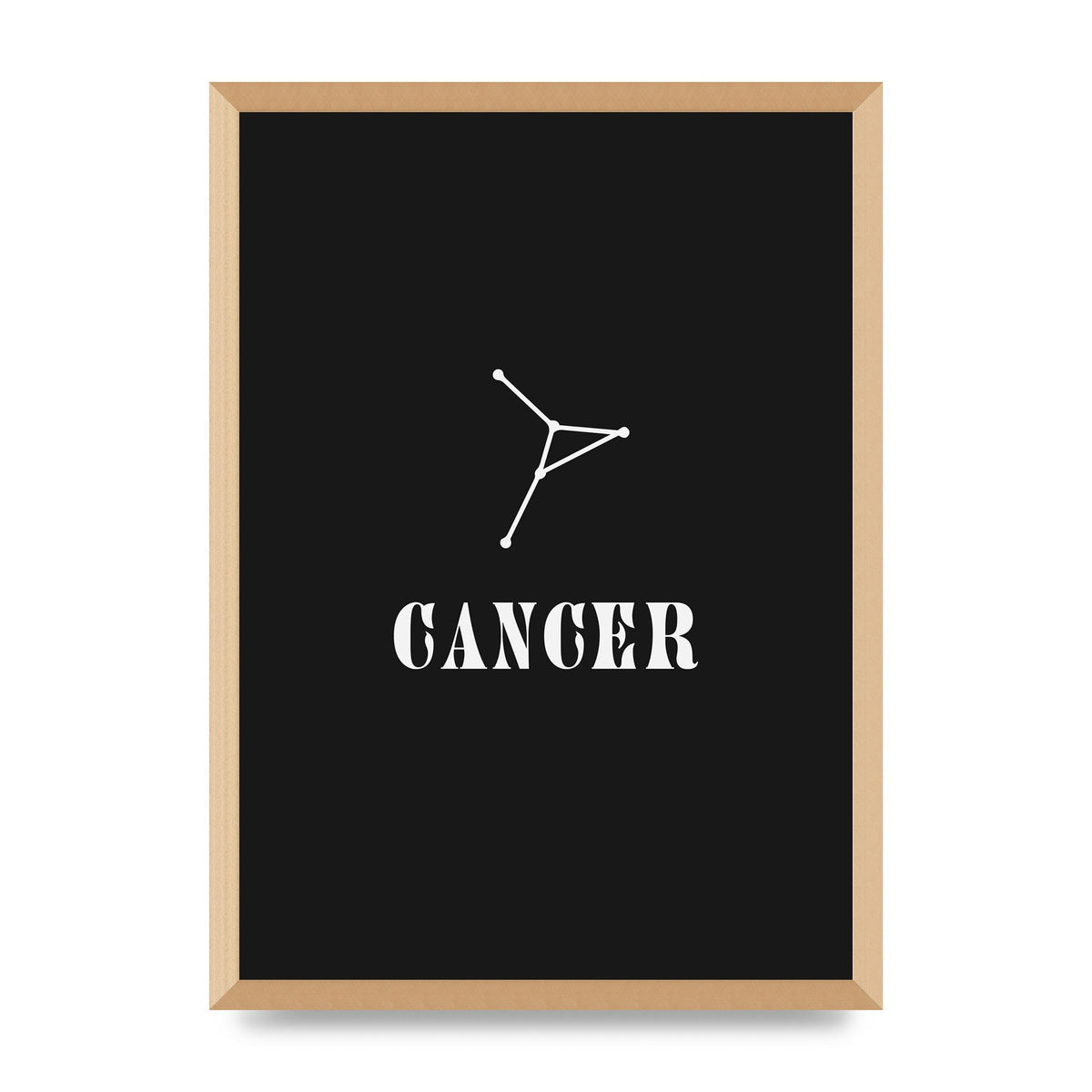 Minimalist Horoscope Star Sign Series Cancer Wall Art - A2 framed