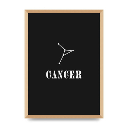 Minimalist Horoscope Star Sign Series Cancer Wall Art - A2 framed