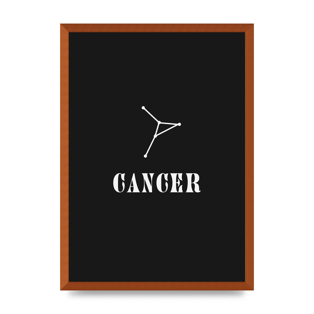 Minimalist Horoscope Star Sign Series Cancer Wall Art - A2 framed