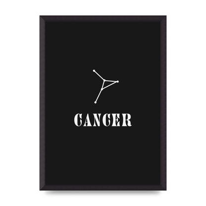 Minimalist Horoscope Star Sign Series Cancer Wall Art - A2 framed