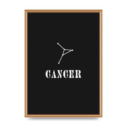 Minimalist Horoscope Star Sign Series Cancer Wall Art - A2 framed