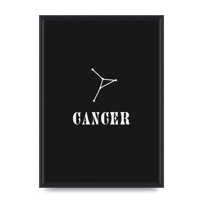Minimalist Horoscope Star Sign Series Cancer Wall Art - A2 framed