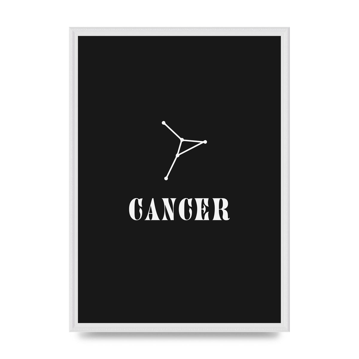 Minimalist Horoscope Star Sign Series Cancer Wall Art - A2 framed