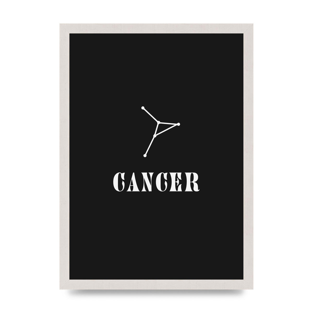 Minimalist Horoscope Star Sign Series Cancer Wall Art - A3 framed