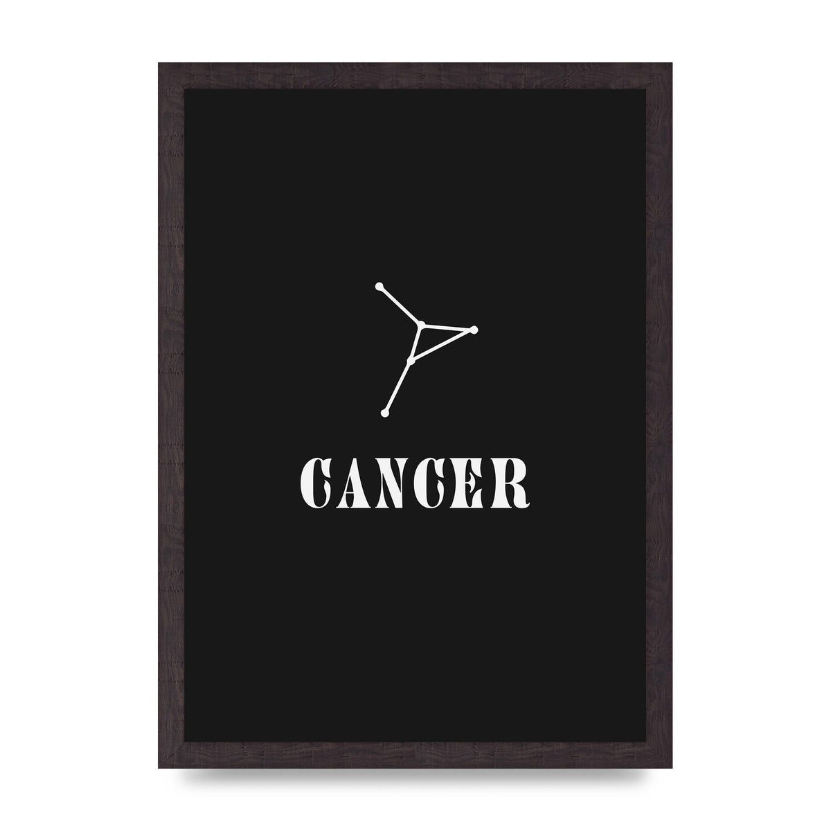 Minimalist Horoscope Star Sign Series Cancer Wall Art - A3 framed