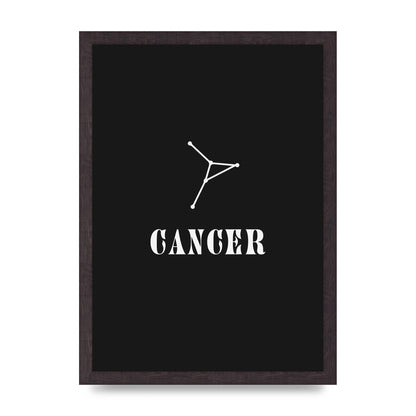 Minimalist Horoscope Star Sign Series Cancer Wall Art - A3 framed