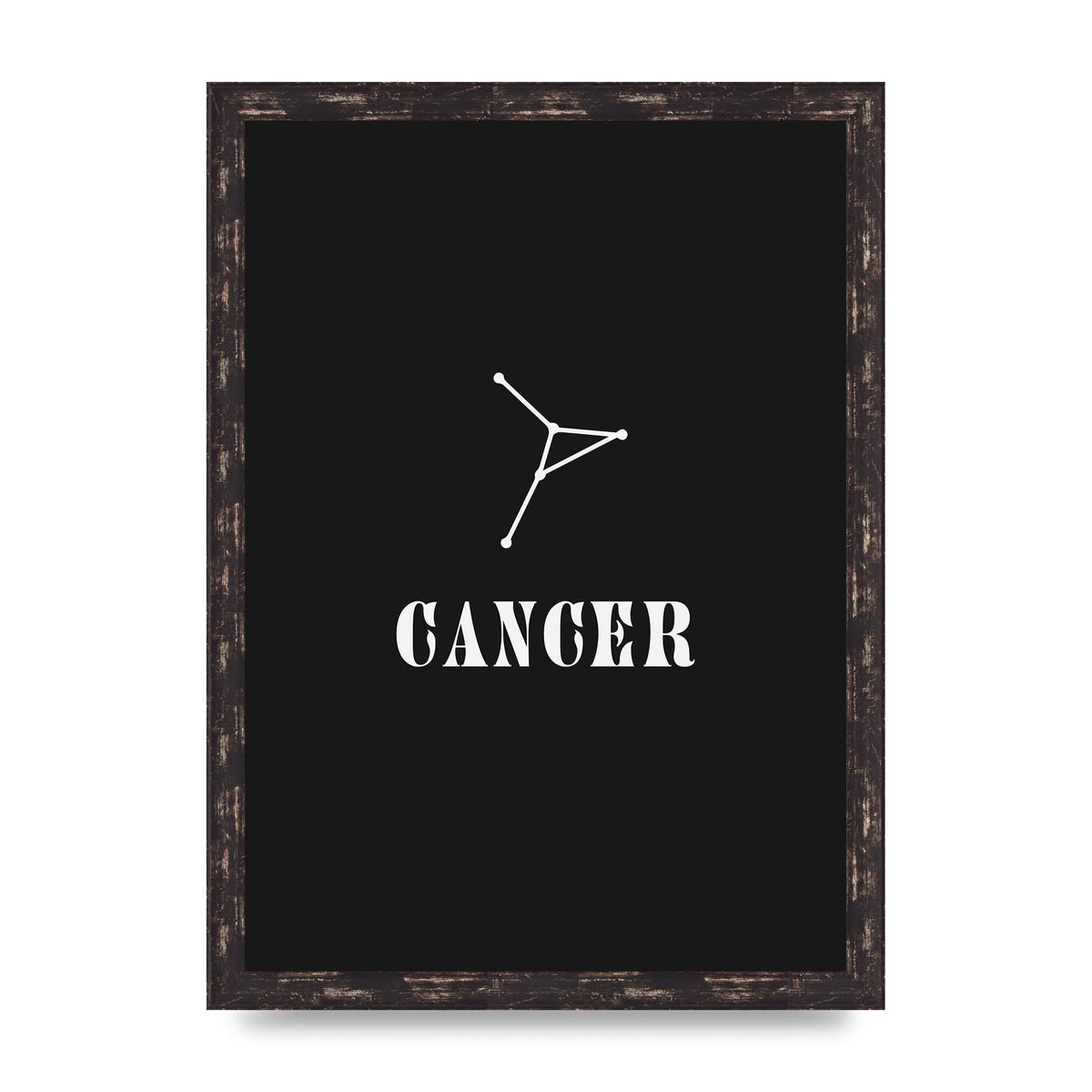 Minimalist Horoscope Star Sign Series Cancer Wall Art - A3 framed