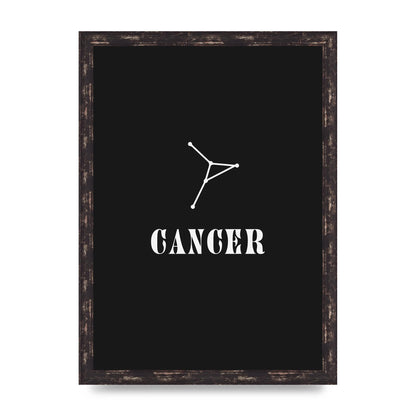 Minimalist Horoscope Star Sign Series Cancer Wall Art - A3 framed