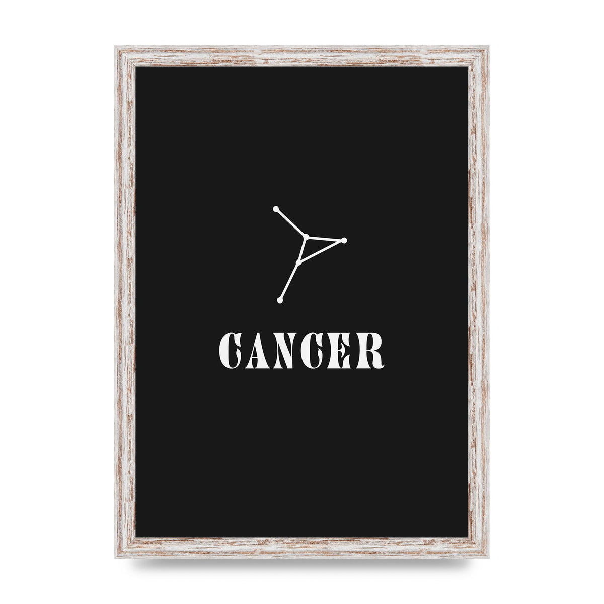 Minimalist Horoscope Star Sign Series Cancer Wall Art - A3 framed