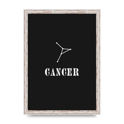 Minimalist Horoscope Star Sign Series Cancer Wall Art - A3 framed