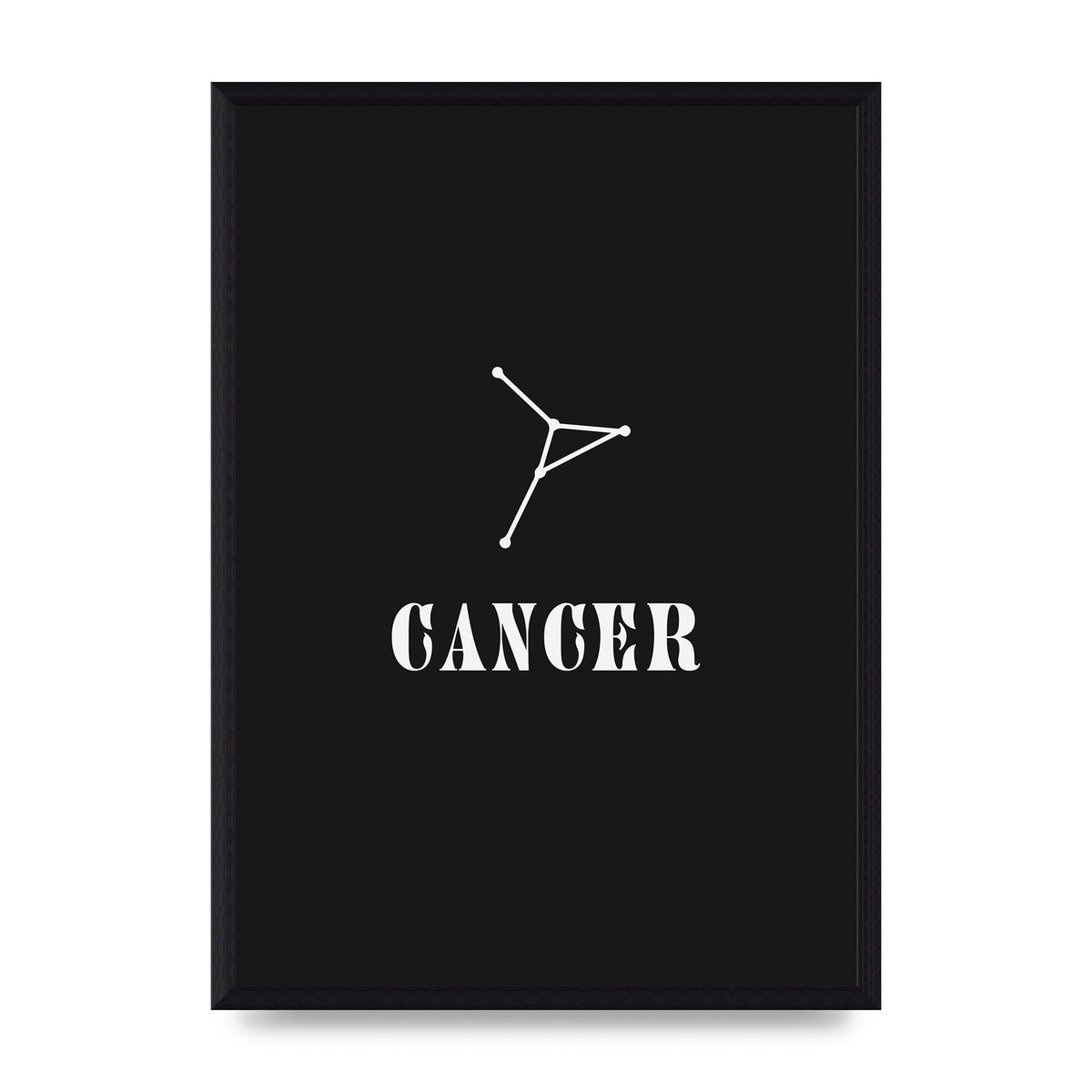 Minimalist Horoscope Star Sign Series Cancer Wall Art - A3 framed
