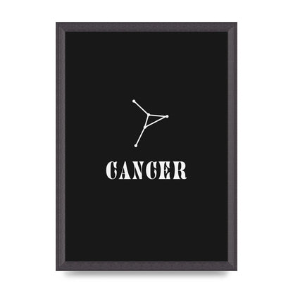 Minimalist Horoscope Star Sign Series Cancer Wall Art - A3 framed