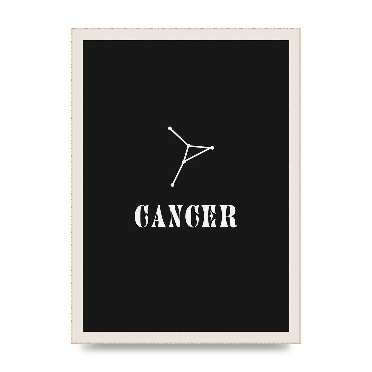 Minimalist Horoscope Star Sign Series Cancer Wall Art - A3 framed