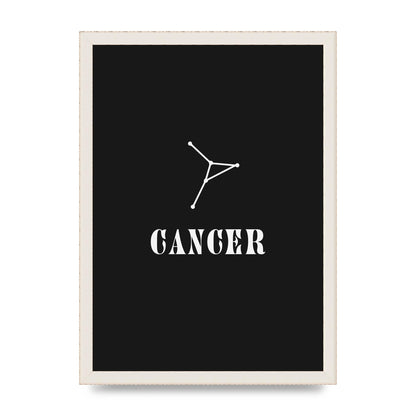 Minimalist Horoscope Star Sign Series Cancer Wall Art - A3 framed