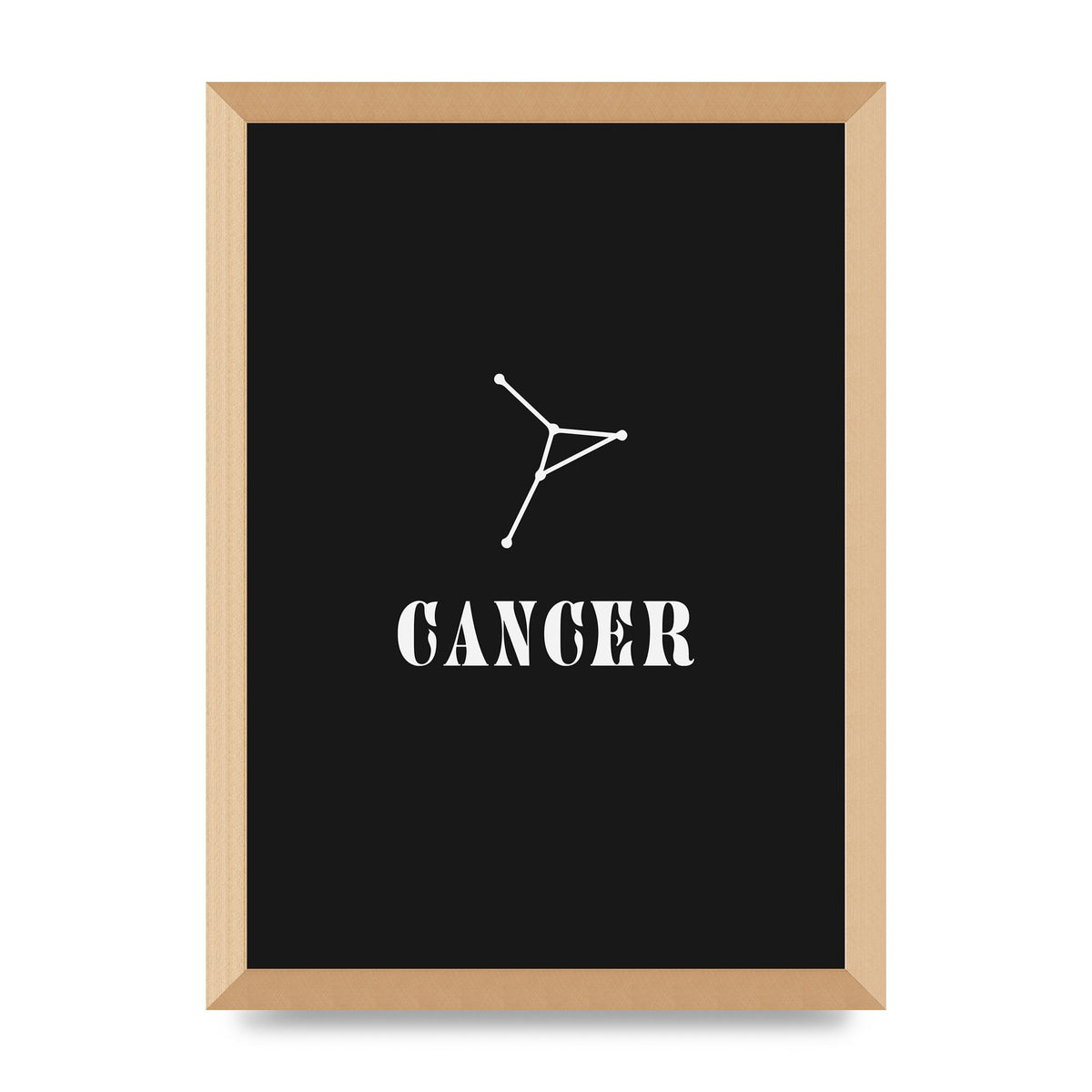 Minimalist Horoscope Star Sign Series Cancer Wall Art - A3 framed