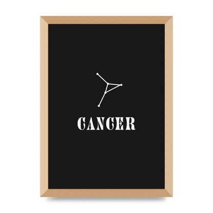 Minimalist Horoscope Star Sign Series Cancer Wall Art - A3 framed