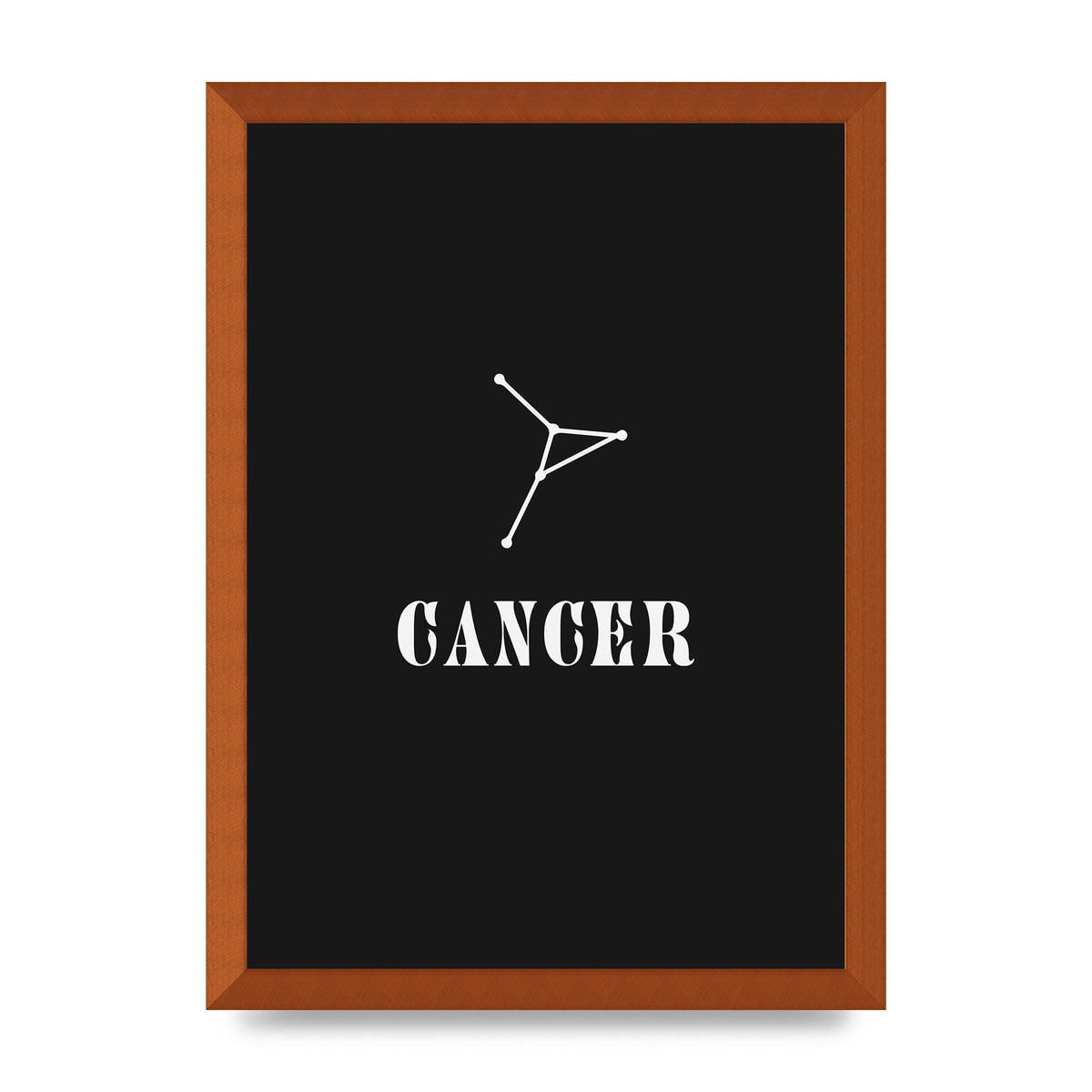 Minimalist Horoscope Star Sign Series Cancer Wall Art - A3 framed