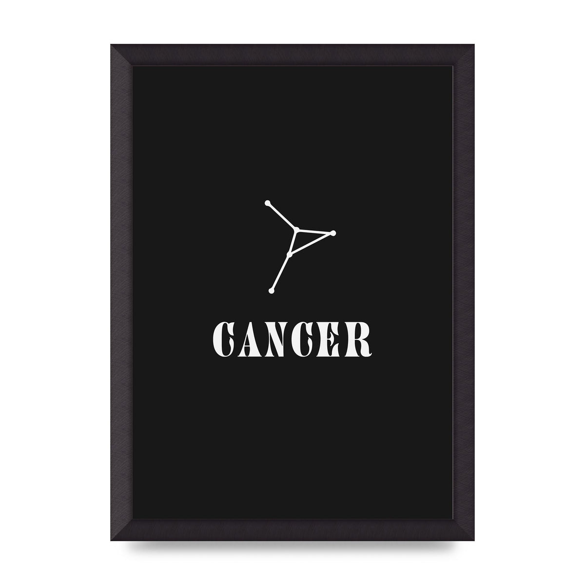 Minimalist Horoscope Star Sign Series Cancer Wall Art - A3 framed