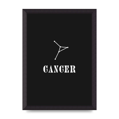 Minimalist Horoscope Star Sign Series Cancer Wall Art - A3 framed