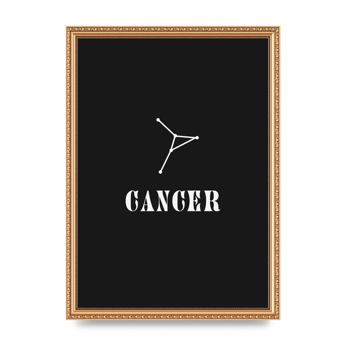 Minimalist Horoscope Star Sign Series Cancer Wall Art - A3 framed