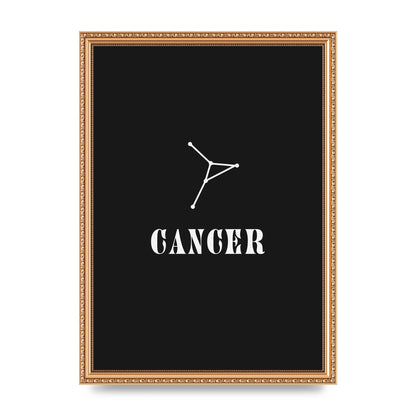 Minimalist Horoscope Star Sign Series Cancer Wall Art - A3 framed