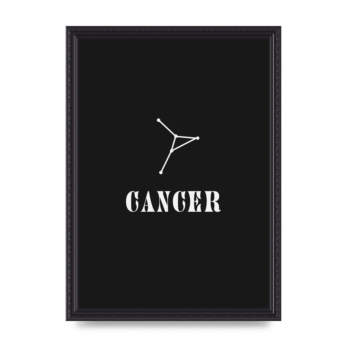 Minimalist Horoscope Star Sign Series Cancer Wall Art - A3 framed