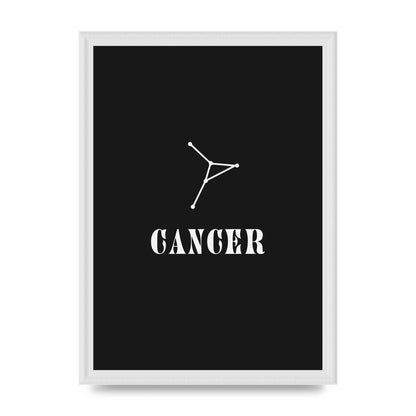 Minimalist Horoscope Star Sign Series Cancer Wall Art - A3 framed